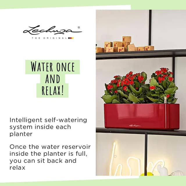 Thumbnail 5 de LECHUZA CUBE Glossy Triple 13,5x40x14 cm