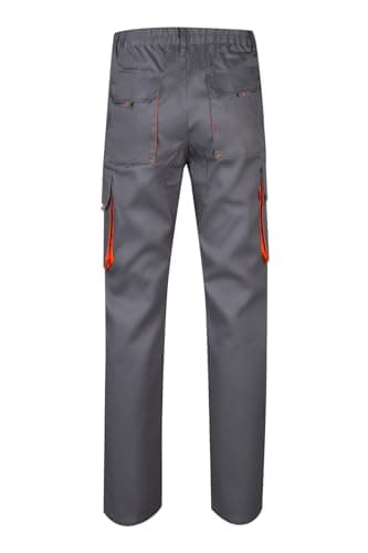 Detalle de Pantalón bicolor multibolsillos VELILLA 103004 Gris y Naranja (talla 46)