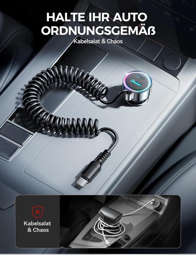 Detalle 2 de FLYLEAD 2026 Upgrade 90W Kfz Ladegerät 90W