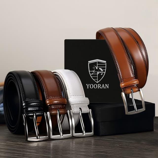 Detalle 2 de YOORAN Gürtel Herren Leder 33 mm