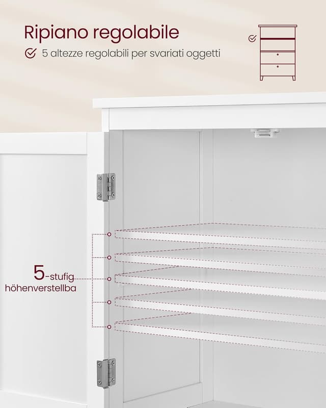 Detalle de Mobile bagno VASAGLE BBC551P31 da 110 cm