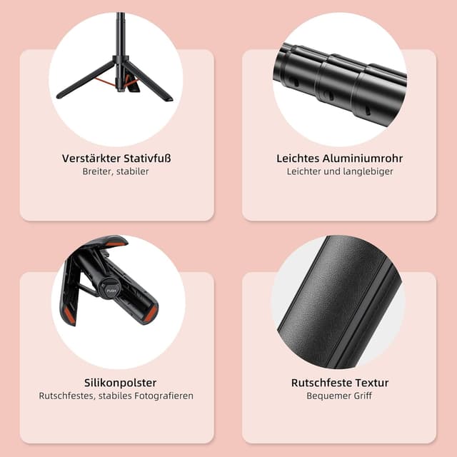 Thumbnail 5 de 51cm Selfie Stick Stativ für GoPro Hero 14/13/12/11/Max