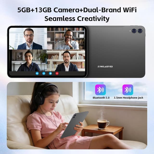 Detalle 2 de TECLAST T65 13-inch Android 16 Tablet Bundle with Keyboard (2-in-1) — 20GB+128GB, 120Hz, 4G LTE