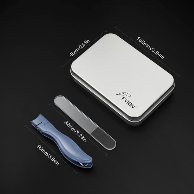 Detalle 2 de FVION Nail Clipper for Thick Toenails & Wide-Jaw Fingernail Trimmer with Crystal File (Blue)