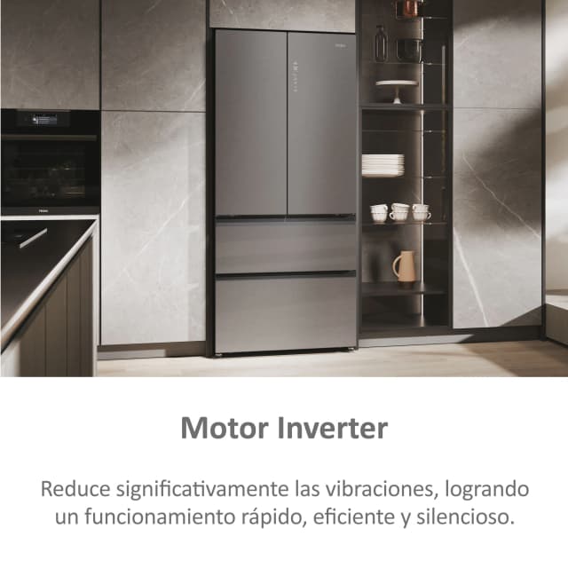 Detalle de Haier HFR7819ENGC Series 7: frigorífico americano Total No Frost MultiDoor reacondicionado Grado B