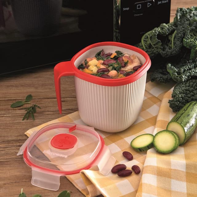 Thumbnail 5 de Snips Taza Microondas 0.70LT ☕ Blanco y Rojo Italy