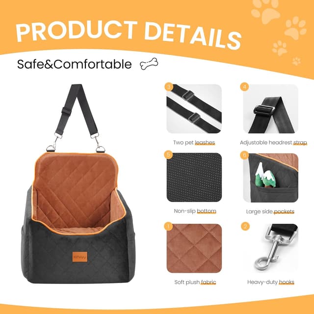 Detalle 2 de HiPetpy Dog Car Seat Booster 15cm for Dogs