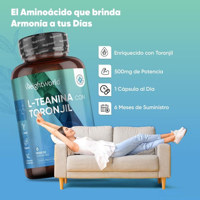 Thumbnail 3 de L Theanine 500mg con Toronjil 🌿 - 180 Cápsulas Veganas