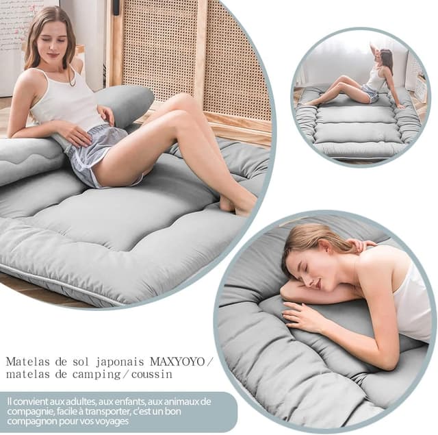 Detalle de MAXYOYO Japanese Floor Futon Mattress King, Foldable