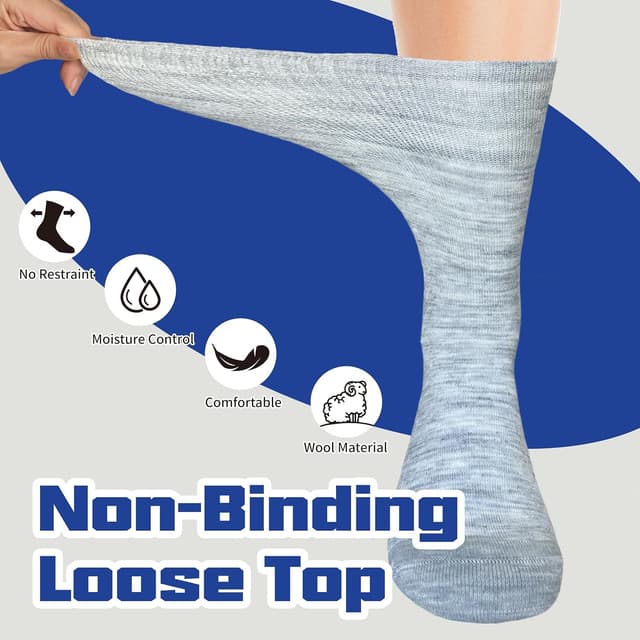Detalle de Facool Merino diabetic socks 3 pairs