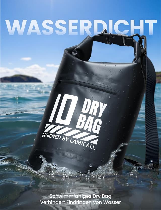 Detalle de Lamicall Dry Bag wasserdichte Tasche 10L