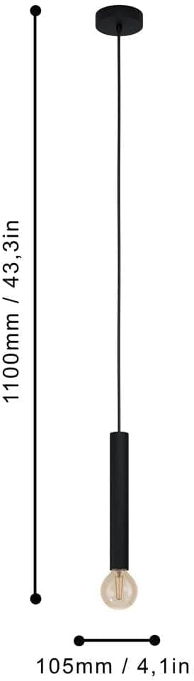 Thumbnail 3 de Eglo CORTENOVA lámpara colgante elegante en negro 🖤