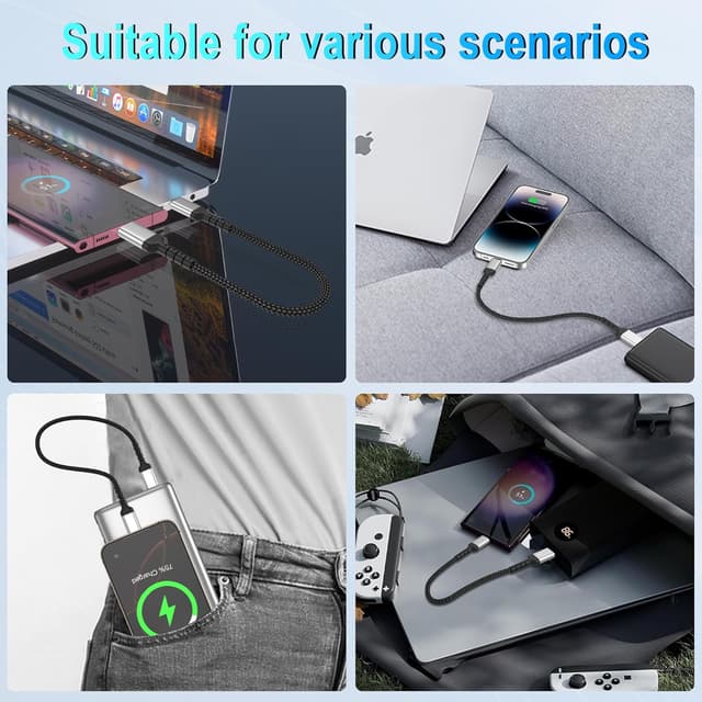 Thumbnail 6 de USB-C Ladekabel 30 cm 3er-Set für Schnellladen