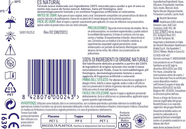 Thumbnail 6 de Durex Naturals H2O Lubricante Natural y Suave