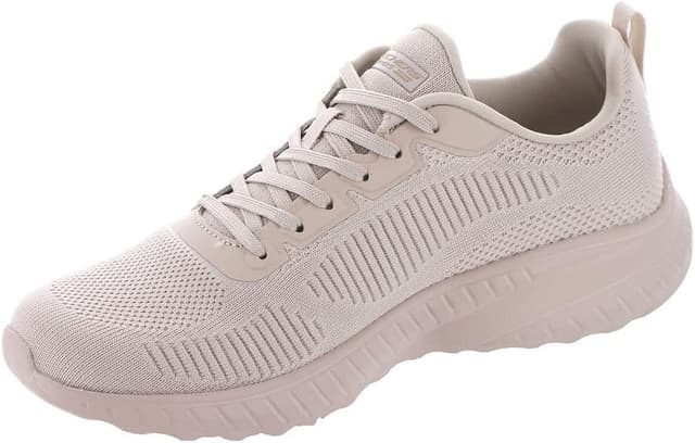 Detalle 2 de Skechers Damen Bobs Squad Chaos Face-Off-Sneaker in Hautfarben