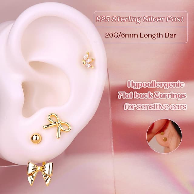 Detalle 2 de Bodybonita Schleife Ohrringe Silber 925