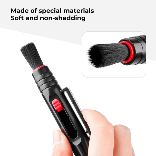 Detalle de K&F CONCEPT Lens Cleaning Pen (two-in-one brushes & carbon tips) for camera lens and filters