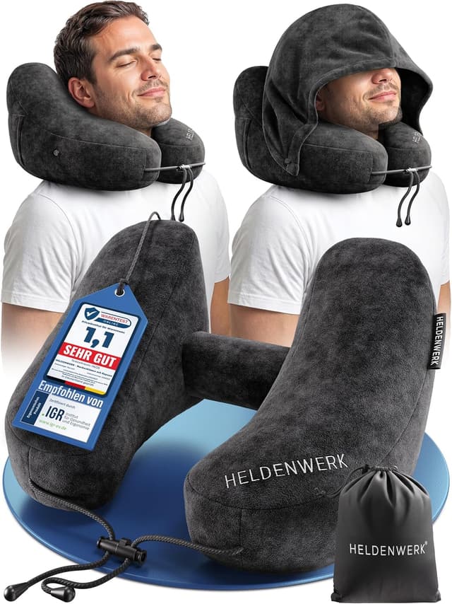Imagen de HELDENWERK Air Nackenkissen Flugzeug Aufblasbar en OfertitasTOP