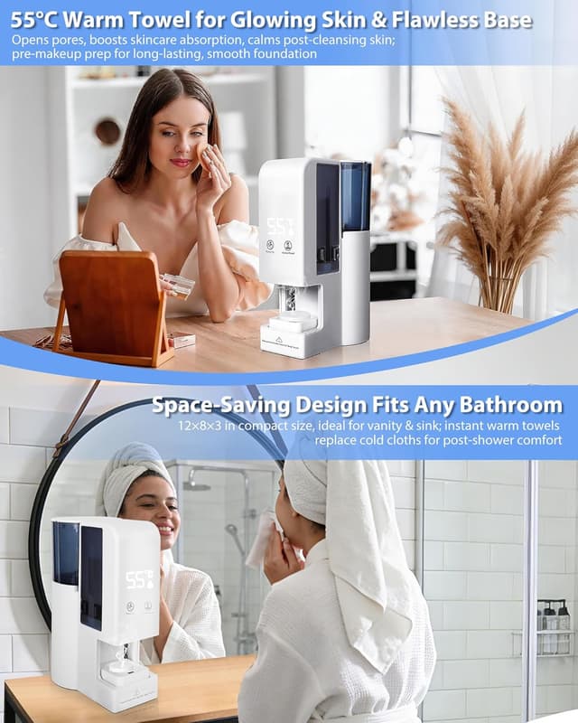 Detalle de Hot Face Towel Heater Machine (Automatic Disposable Towel Warmer) with Steam, 55°C Constant Temperature