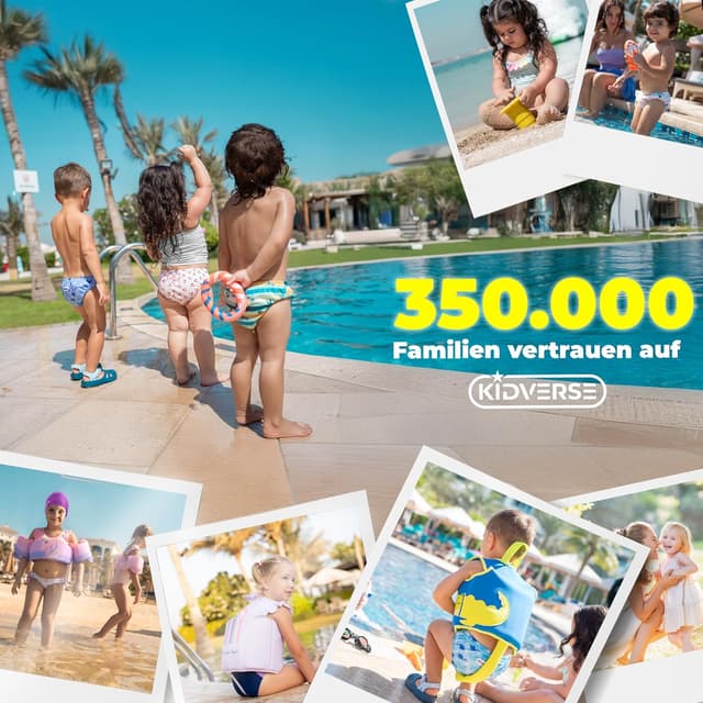 Detalle de KIDVERSE Schwimmwindel Baby Badehose (wiederverwendbar) ab 6 bis 12 Monate inkl. Tragetasche