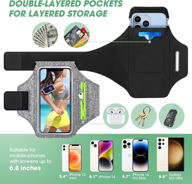 Detalle 2 de GlasFlength Brazalete Deportivo Universal para móvil