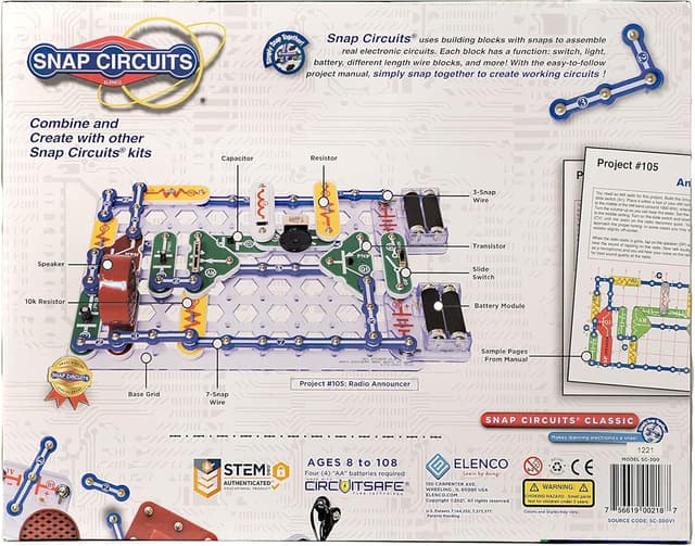 Thumbnail 1 de Snap Circuits Classic SC-300 electronics kit — 300 projects 🧩