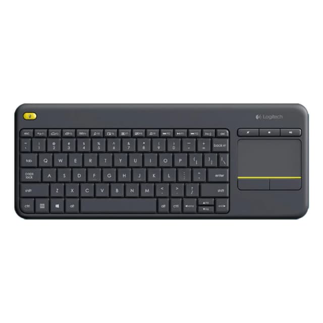 Detalle de Logitech K400+ Teclado inalámbrico con touchpad negro ⌨