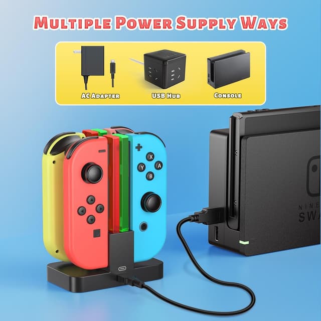 Thumbnail 5 de FASTSNAIL Ladestation für Switch Controller 4er-Pack