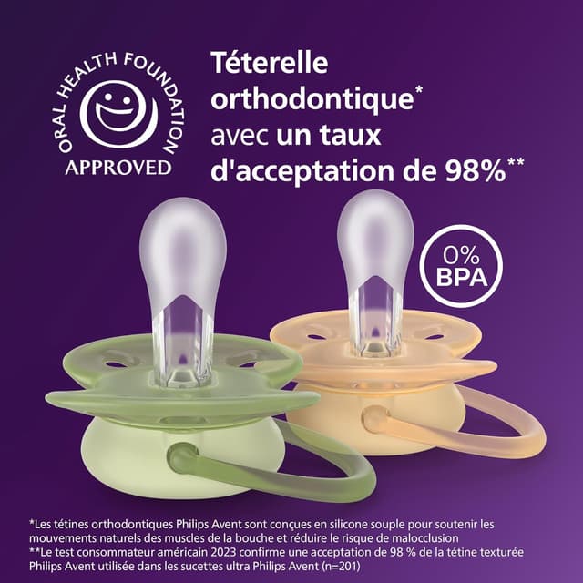Detalle de Philips Avent sucettes ultra-douces SCF091/52
