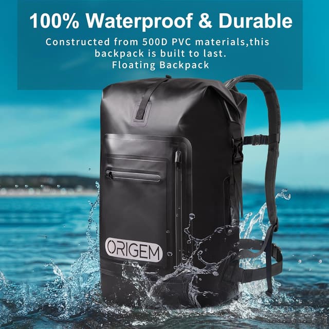 Detalle 2 de Origem Zaino Impermeabile Roll-Top Dry Bag 35L/55L/85L con custodia per laptop