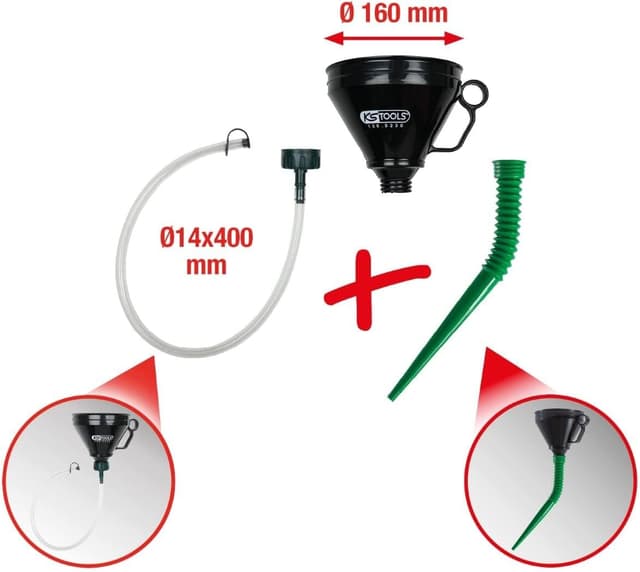 Detalle de KS Tools Universal Funnel with bayonet clasp for faster oil pouring