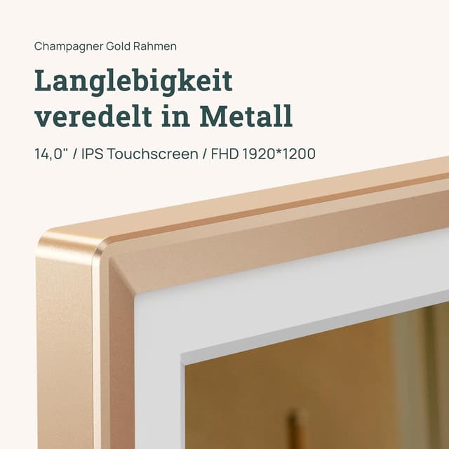 Detalle 2 de ARZOPA D14 14 Zoll Metall Digitaler Bilderrahmen mit Touchscreen & kostenlosem Cloud Storage