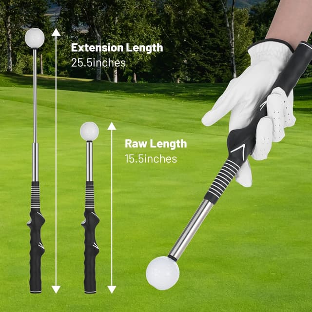 Thumbnail 6 de 5-in-1 Retractable Golf Swing Trainer with Grip Trainer (Right/Left-Handed) — Instant Click Feedback