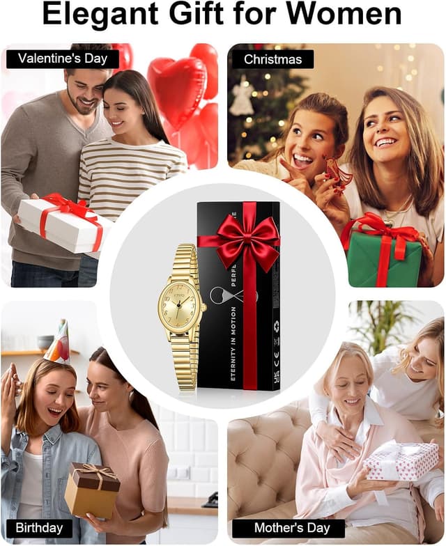 Detalle de CIVO Gold Damenuhr mit 3 ATM Wasserschutz