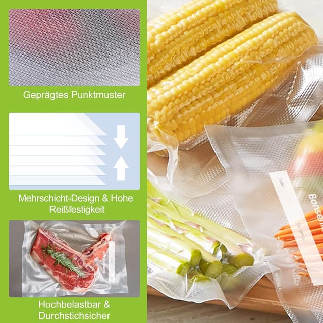 Detalle 2 de Bonsenkitchen Vakuumierbeutel 150 Stück