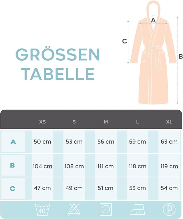 Detalle de Twinzen Bademantel Damen aus 100% Baumwolle (OEKO-TEX®), mit Kapuze, 2 Taschen und Gürtel