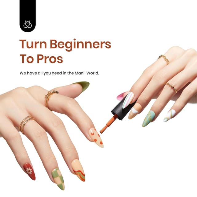 Detalle de Beetles UV Nagellack-Set „Stylish Retro“ – 20 Farben mit Base & Top Coat (Soak-Off)