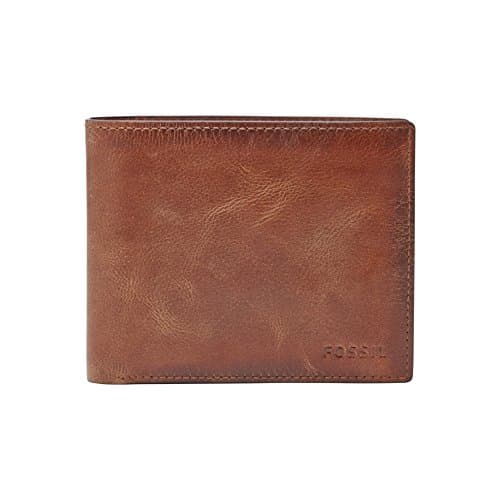 Imagen de Fossil Derrick billetero de piel marrón 11,4×2,5×9,5 cm 👛 en OfertitasTOP