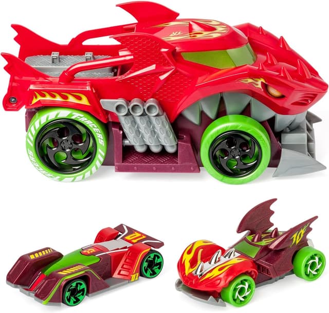 Detalle 2 de T-Racers Mix’N Race Lanceur Squad Dragon – un camion lanceur transformable avec 2 véhicules exclusifs
