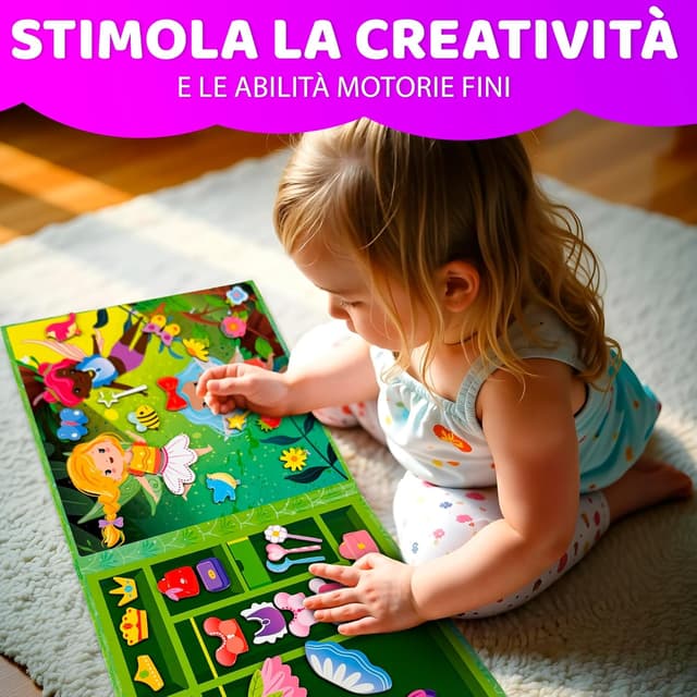 Thumbnail 6 de Quokka Bambole magnetiche da vestire 39 pezzi per bimba 2–5 anni