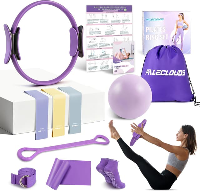 Detalle de PALECLOUDS Pilates Starter Kit 12 inch ring