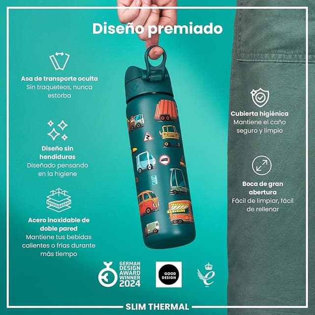 Thumbnail 5 de ion8 Botella Térmica de Acero Inoxidable 500ml 🚰