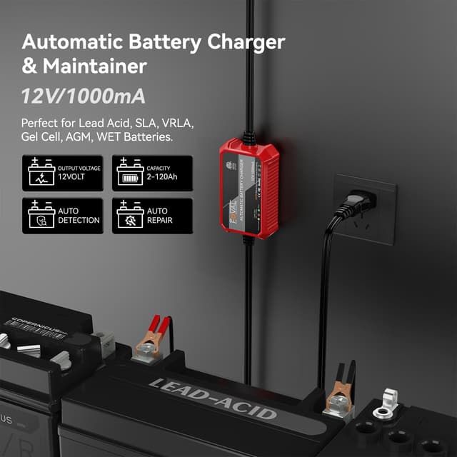 Thumbnail 1 de Foval Automatic Trickle 12V 1000mA Battery Charger