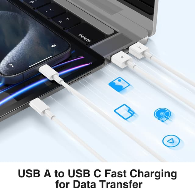 Detalle de USB A auf USB C Kabel 1M für iPhone 17