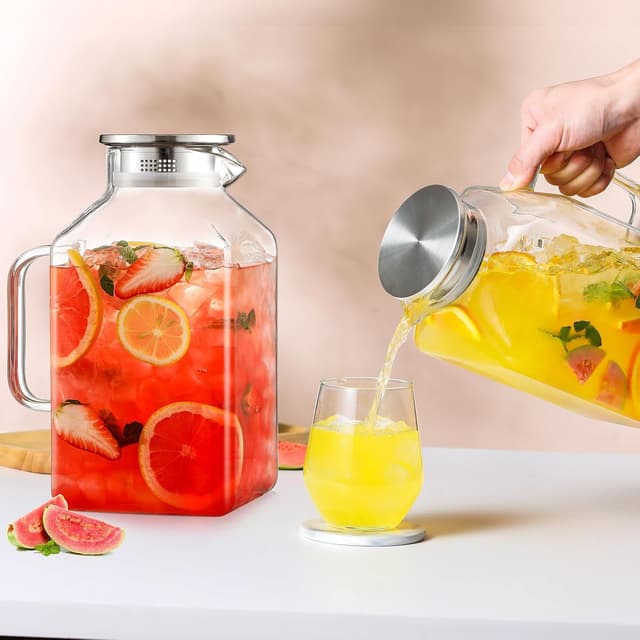 Thumbnail 4 de NETANY 1 Gallon Glass Pitcher 🥤