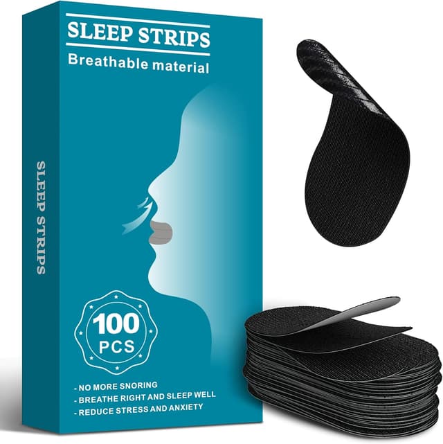 Detalle de Mundpflaster Anti-Schnarch-Mundpflaster für die Nacht (100 Stück) – Schnarchstopper für Männer und Frauen