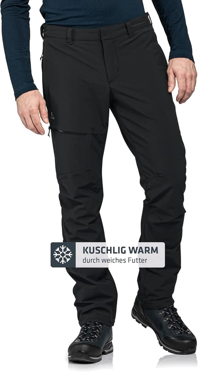 Detalle de Schöffel Herren Koper1 Warm Hose Trekkinghose (Softshell) – warm, schnelltrocknend & 4-Wege-Stretch