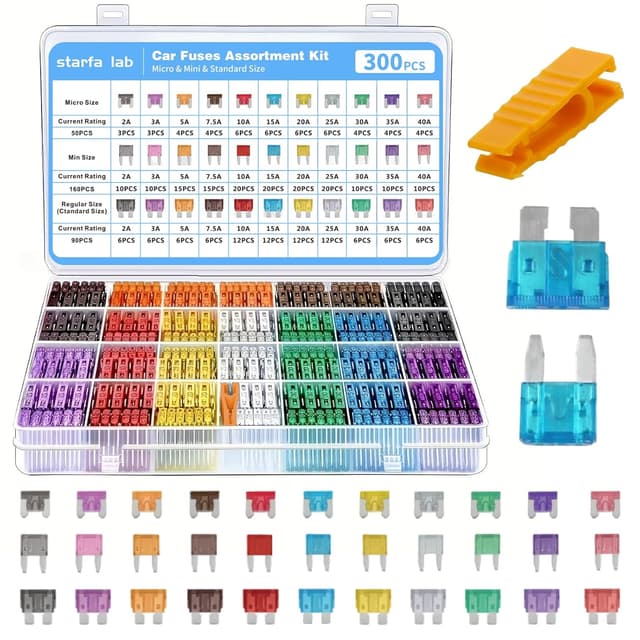 Detalle de Car fuse kit 300 pcs 2A-40A