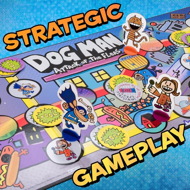 Detalle de University Games Dog Man: Attack of The Fleas (UG-07010) Strategic Game for Ages 7+