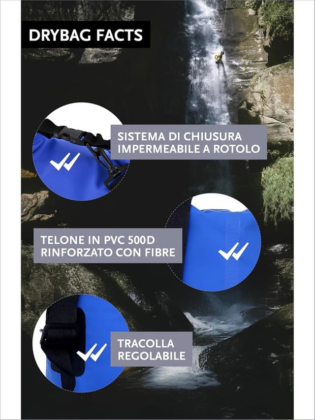 Detalle 2 de DonDon Dry Bag 2 l borsa impermeabile